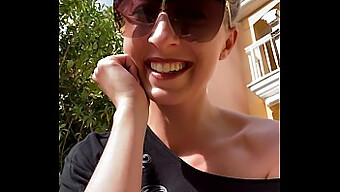 Masturbating Outside In Public With A Blonde In Sunglasses