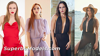 Watch These 4 Gorgeous Models Undress In This Hot Compilation!