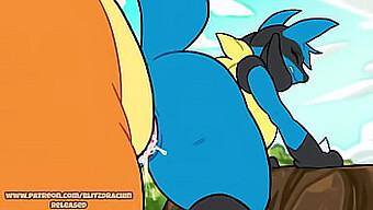 Lucario Får En Creampie Från Charizard