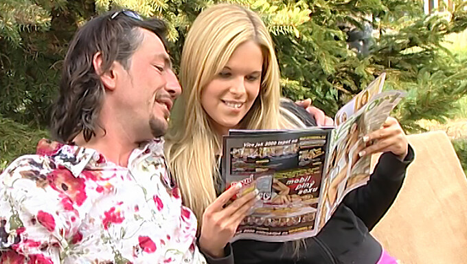 Amazing German Girl Receives A Facial In Her Parents' Garden