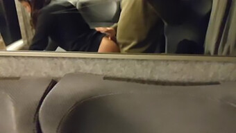 Solveig Gets Her Pussy Anally Fucked On A Public Train