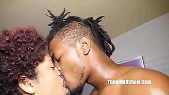 Ebony Teen Couple Indulges In Cock And Pussy Play