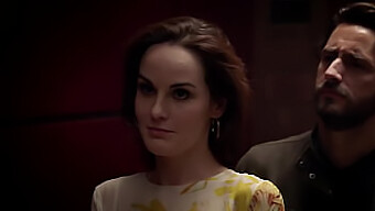 Rødhåret Berømthed Michelle Dockery I Softcore Action