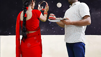 Karva Chauth Đặc Biệt: Priya Mới Cưới Thích Thú Với Niềm Vui Miệng Trên Mái Nhà Với Tiếng Hindi Rõ Ràng