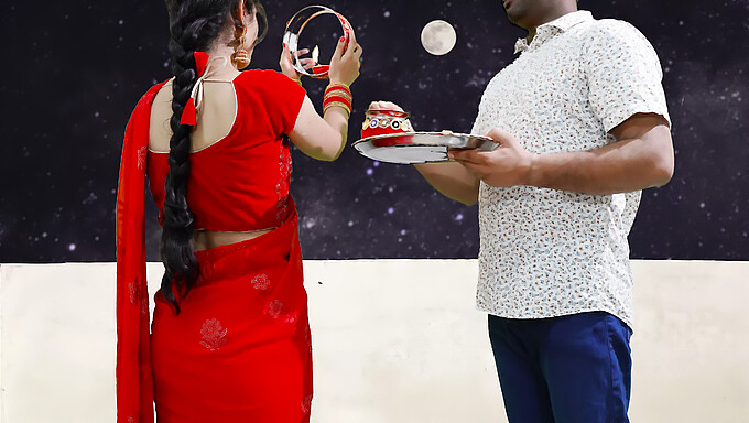 Karva Chauth: Świeżo Upieczona Priya Cieszy Się Oralną Przyjemnością Na Dachu Z Przejrzystą Hindi