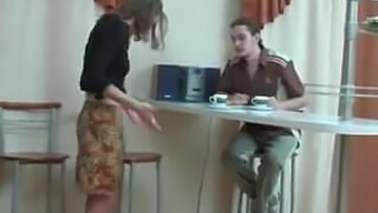 Russian Milf Mom Flirts With Teen