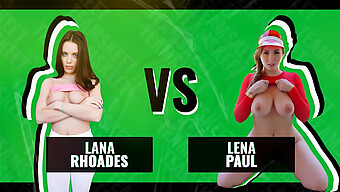 Bouncing Big Tits - Lana Rhoades Vs Lena Paul In A Battle Of The Babes