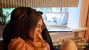 Girls Watching Porn And Masturbating: Russian Babe Gets A Brutal Face Fuck