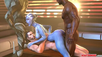 Liara T'Soni, Une Beauté Aux Gros Seins, Se Fait Prendre Fort