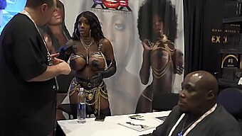 Ebony Mystique'S Big Tits Get The Spotlight At Avn 2020