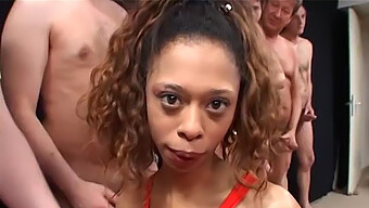 Petite African Teen Gets Her Ass Stretched In A Rough Anal Group Sex